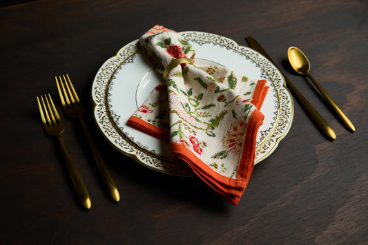 Coral Garden Bloom Napkins (Set of 4)