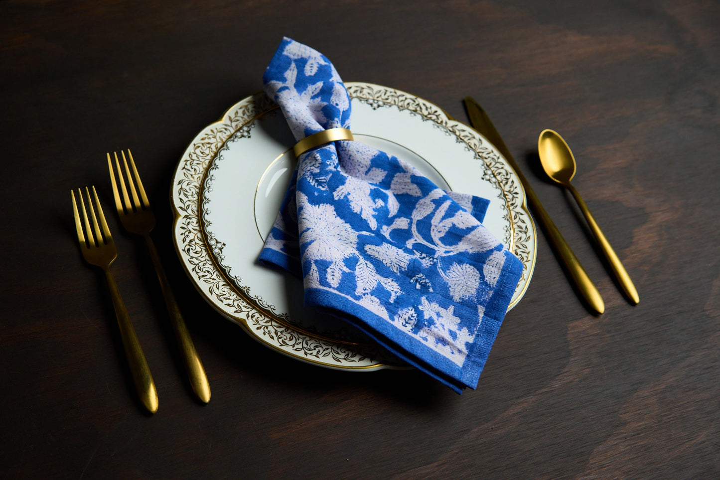 Midnight Jasmine Napkins (Set of 4)