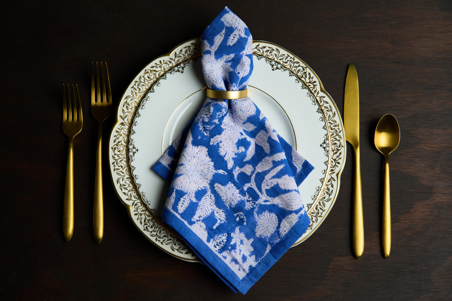 Midnight Jasmine Napkins (Set of 4)